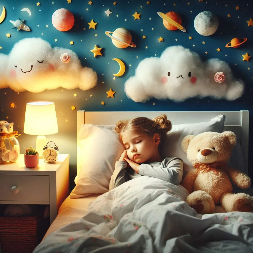 a girl sleeping in bed for children sleep disorders